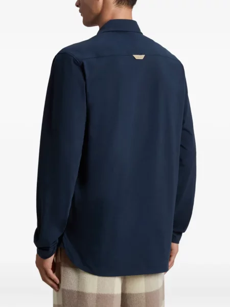 Cămașă Woolrich din jerseu albastru