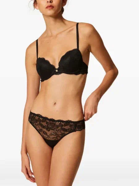 Sutien Twinset din dantelă negru