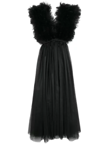 Rochie maxi Alchemy din tul de costum negru