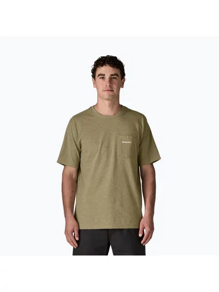 Tricou pentru bărbați Patagonia Boardshort Logo Pocket Responsibili gumtree green verde