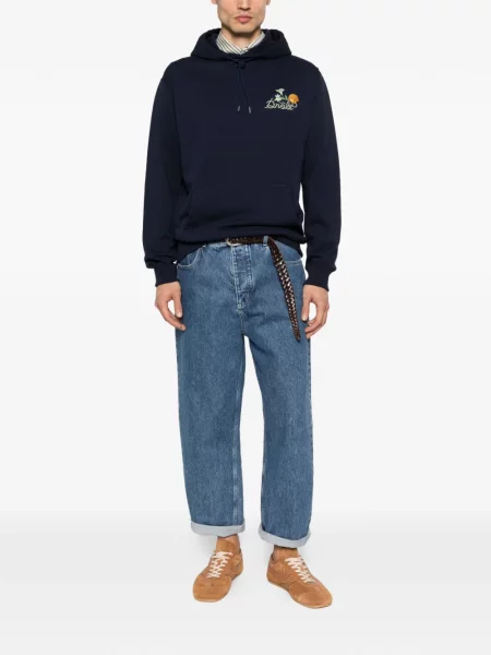 Суичър с качулка Drôle De Monsieur синьо