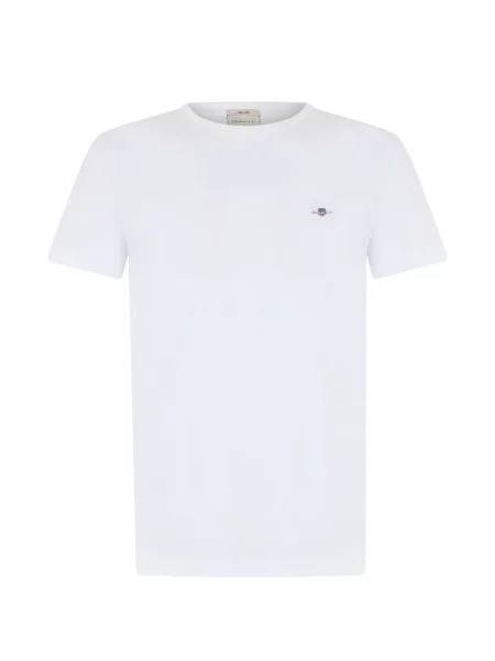 Tricou Gant cu broderie alb