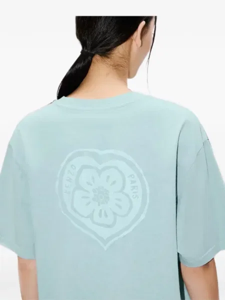 Tricou Kenzo cu model floral cu imagine albastru