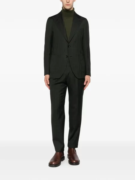 Costum Tagliatore cu model herringbone verde