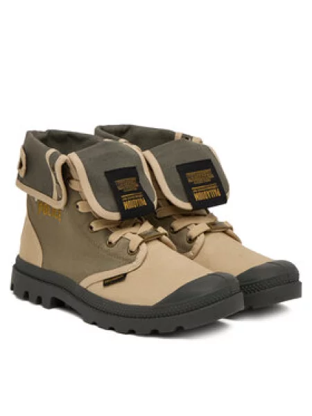 Palladium Pohodni čevlji Baggy Hawkins Police zelena