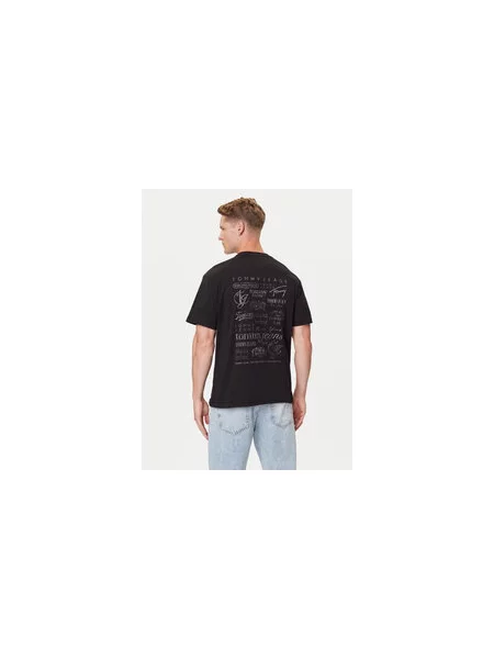 Tommy Jeans Majica Archive Logos črna