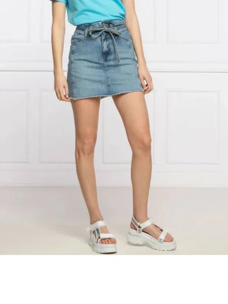 Pepe Jeans London Fustă RAISA | high waist albastru