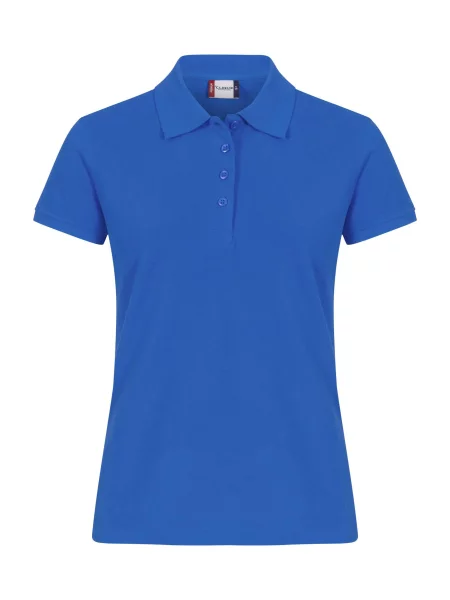 Clique Heavy Premium Polo z czesanego bawełnianego – obróbka enzymatyczna niebieska