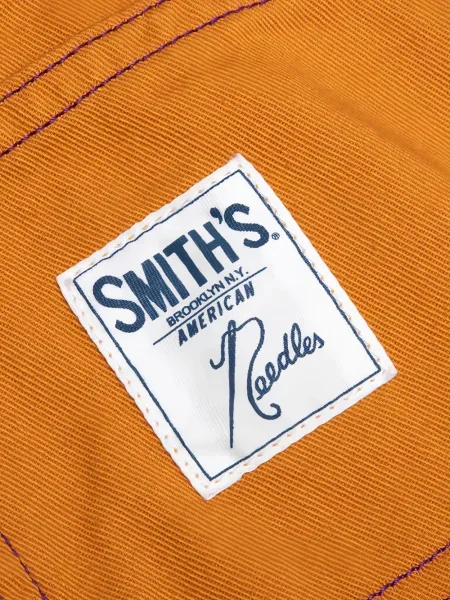 Keprové kalhoty Needles s výšivkou oranžové