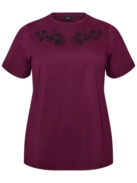 Zizzi Tricou ciclam negru