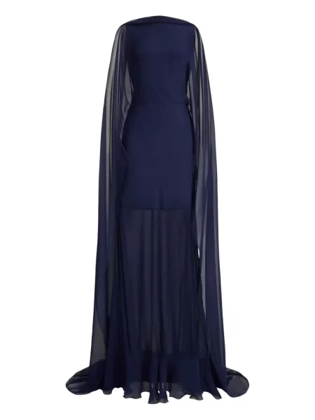 Rochie de seară Ralph Lauren Collection transparente albastru
