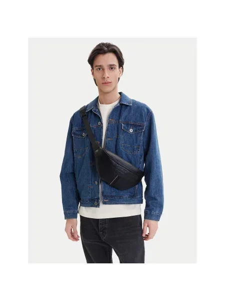TOMMY HILFIGER Torbica za okrog pasu CENTRAL temno modra / rdeča bela črna