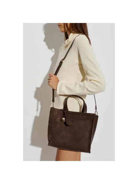 Shopperka Furla skórzana brązowa