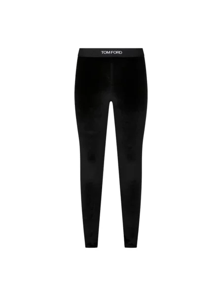 Aksamitne legginsy Tom Ford czarne