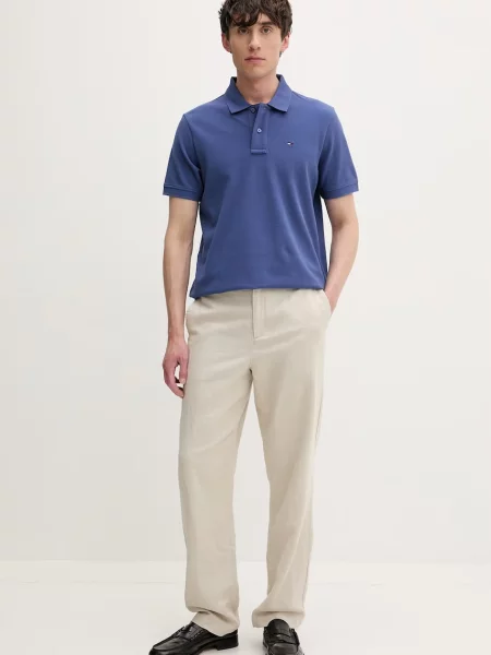 Tricou polo Tommy Jeans albastru