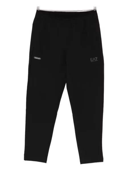 Pantaloni Ea7 Emporio Armani cu imagine alergare negru