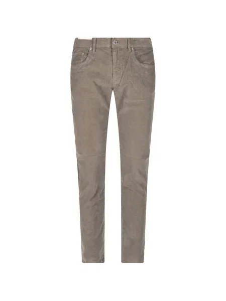 Pantaloni Pt Torino de catifea cord maro