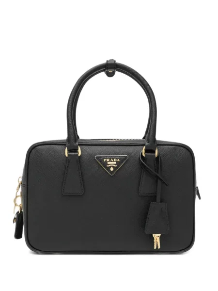 Top Prada din piele negru