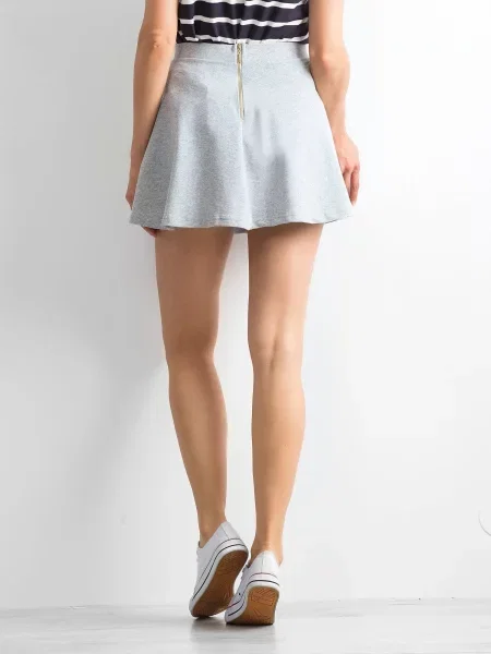 Fusta mini Fashionhunters alb