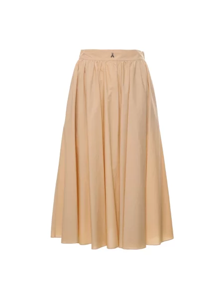 Spódnica midi Patrizia Pepe do kolan popelinowa beżowa