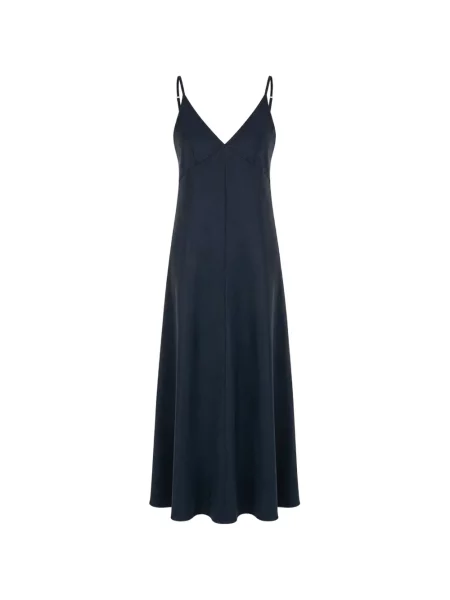 Rochie maxi Drykorn cu decolteu în V cu bretele albastru