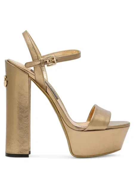 Sandale Dolce & Gabbana din piele auriu
