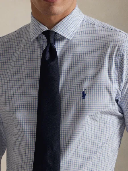 Košile Polo Ralph Lauren regular s italským límcem modrá