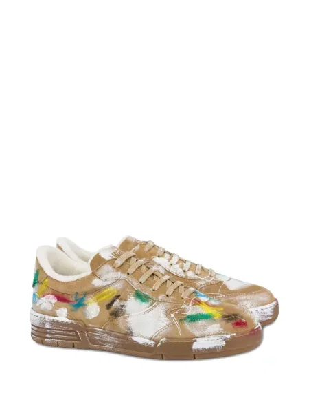 Sneakerși Moschino din piele maro