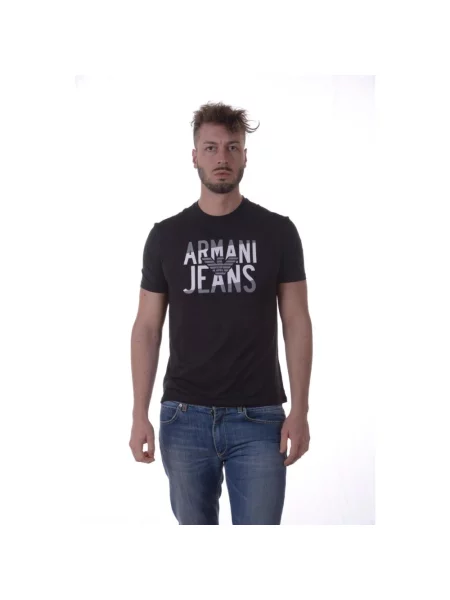 Koszulka Armani Jeans casual czarna