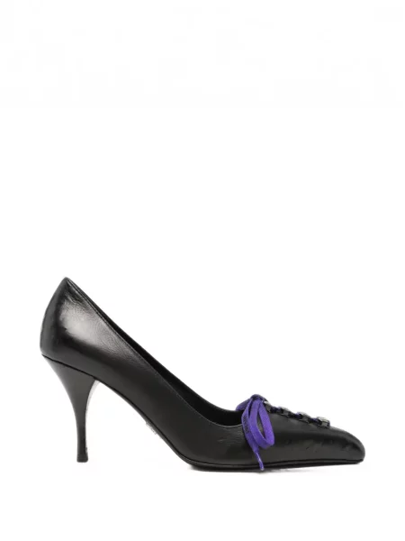 Pantofi cu toc Prada din piele negru