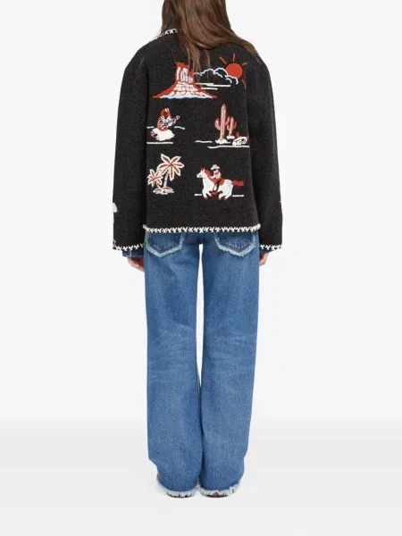 Geacă Alanui cu broderie gri