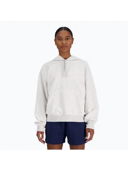 Bluză pentru femei New Balance French Terry Small Logo Hoodie ash heather