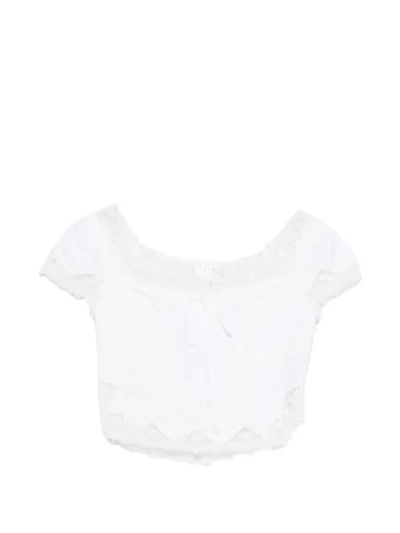 Top Ermanno Scervino din dantelă alb