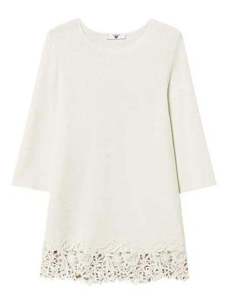 Maksi top Twinset koronkowy biały