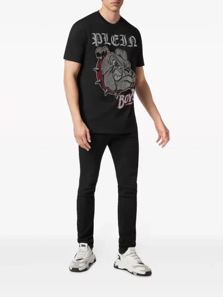 Raštuotas marškinėliai Philipp Plein juoda