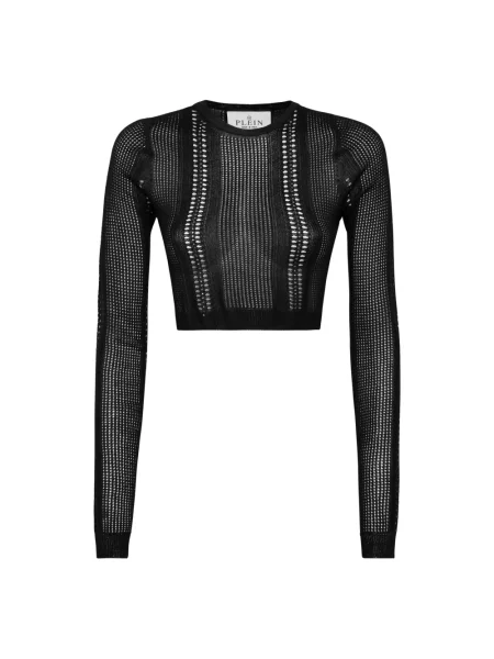 Dzianinowy sweter Philipp Plein czarny