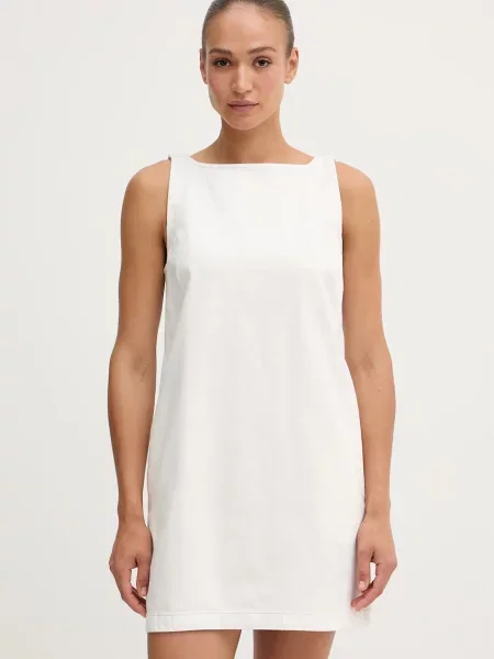 Calvin Klein Jeans rochie din denim alb