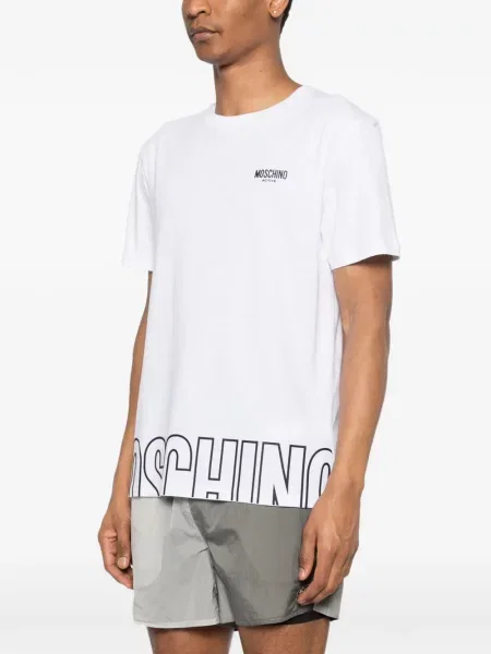 Póló Moschino autogrammal fehér
