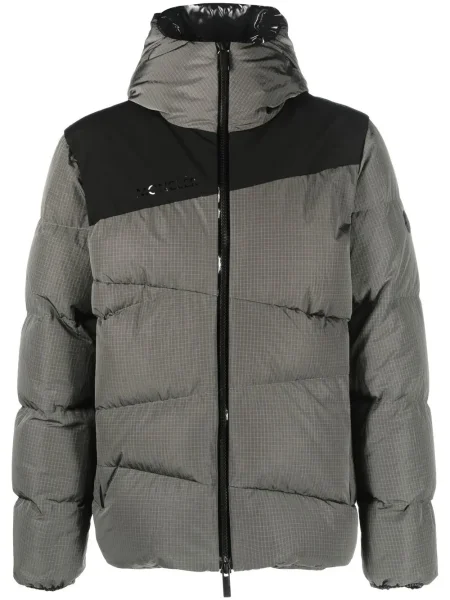 Pūkinė striukė Moncler izoliuoti pilka