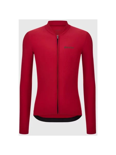 Koszulka rowerowa Santini Sensation Winter z długim rękawem Slim Cut XXS czerwona