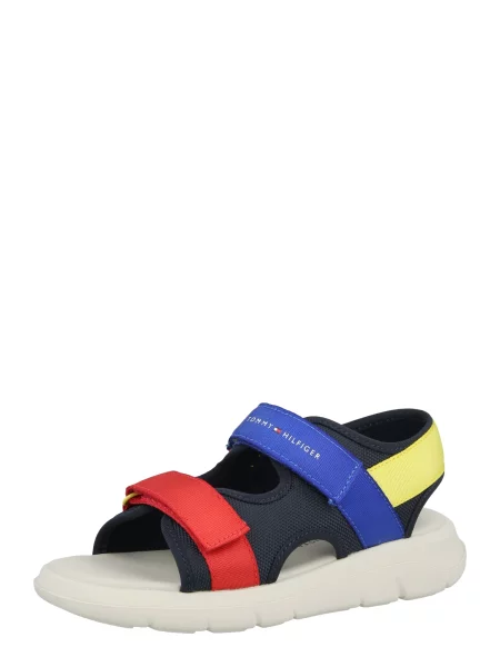 TOMMY HILFIGER Nyitott cipők QUEST kék / sötétkék / sárga piros