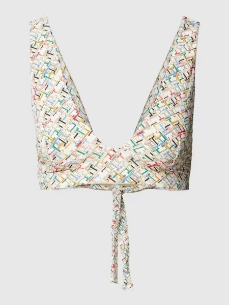 Top bikini ze wzorem na całej powierzchni Tommy Hilfiger białe