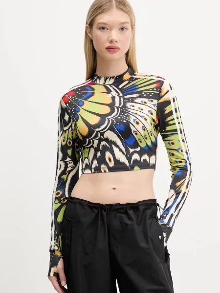 Adidas longsleeve x Farm Rio z półgolfem czarny