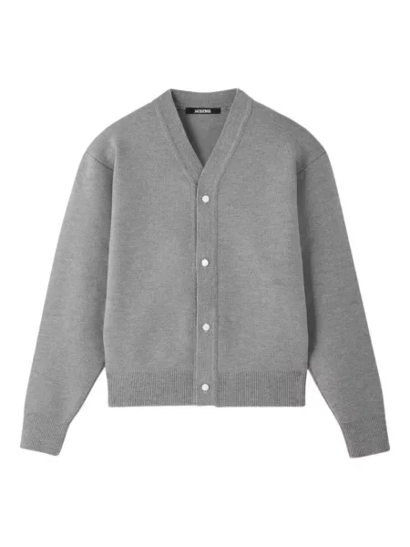 Cardigan Jacquemus cu decolteu în V gri