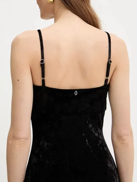 Велюровое макси платье Guess черное