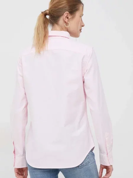 Košile Polo Ralph Lauren regular s klasickým límcem růžová