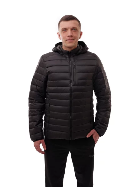 Демісезонна куртка LUMO текстиль/поліестер чорний