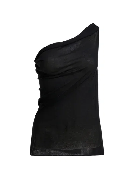 Top Rick Owens drapat cu un umăr gol negru