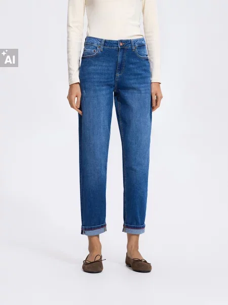 Reserved Джинси relaxed slim синій