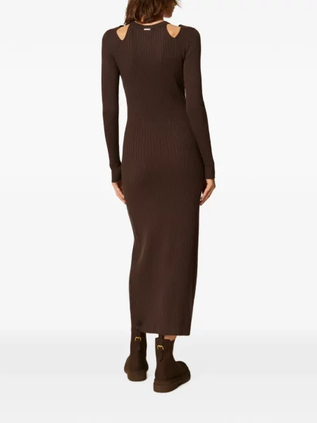 Lung rochie Twinset tricotate maro